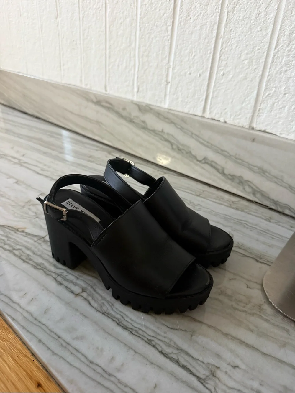 Steve Madden Black Platforms
